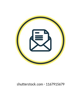 Vector illustration of invitation icon line. Beautiful celebrate element also can be used as letter icon element.