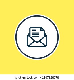 Vector illustration of invitation icon line. Beautiful celebration element also can be used as letter icon element.