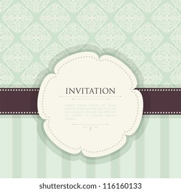 Vector illustration of Invitation vintage background