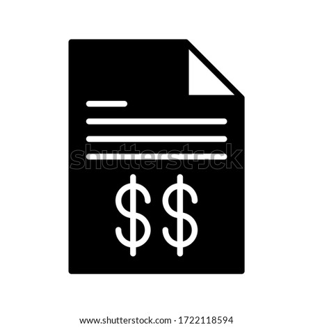 vector illustration of invoice icon