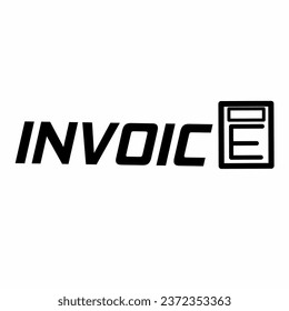 Ilustración vectorial, logotipo de factura con fondo blanco aislado. Adecuado para empresas del sector financiero.