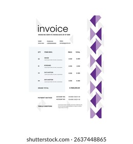 Vector illustration of Invoice template design