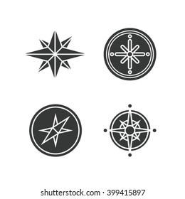 Vector illustration ion set of compasses