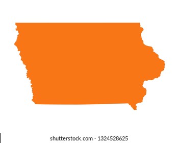 vector illustration of Iowa map