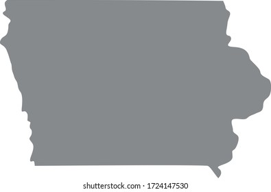 vector illustration of Iowa map