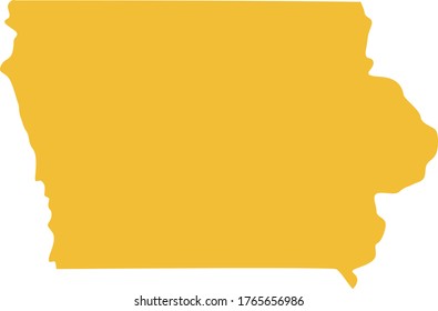 vector illustration of Iowa map