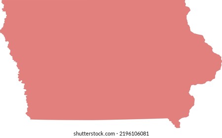Vector Illustration of Iowa map