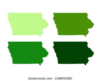 vector illustration of Iowa maps