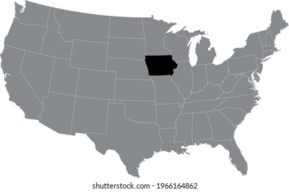 vector illustration of Iowa State map