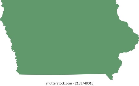 Vector Illustration Iowa State Map Stock Vector (Royalty Free