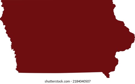 Vector illustration of Iowa State map