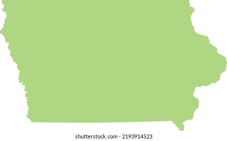Vector Illustration of Iowa State map