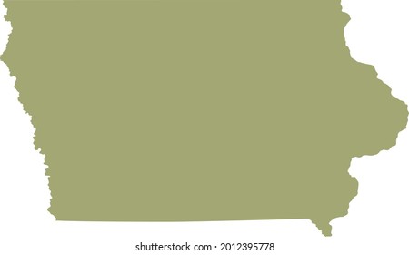 vector illustration of Iowa - US State map