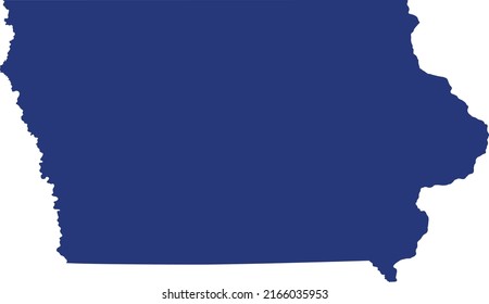 Vector Illustration of Iowa-US State map