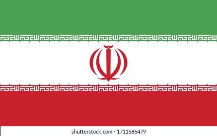 vector illustration of Iran flag