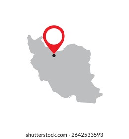 vector illustration of Iran map