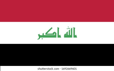 vector illustration of Iraq flag