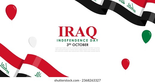 Vector illustration of Iraq Independence Day social media feed template