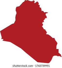 ilustración vectorial del mapa del Iraq