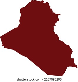 Vector illustration of Iraq map