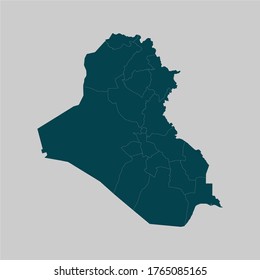 vector illustration Iraq map of Iraq, Asia