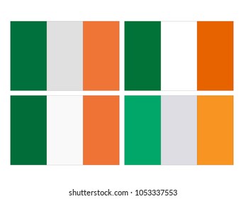 vector illustration of Ireland flags 