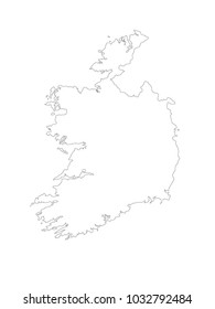 Vector Illustration Ireland Map Stock Vector (Royalty Free) 1032792484