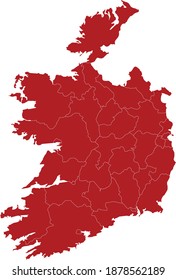 vector illustration of Ireland map