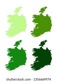 vector illustration of Ireland maps