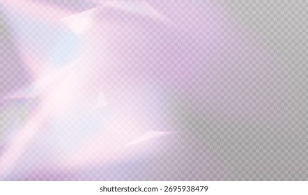 Ilustración vectorial del fondo holográfico iridiscente del gradiente con los efectos suaves del prisma del arco iris en la superposición transparente para la Plantilla del diseño