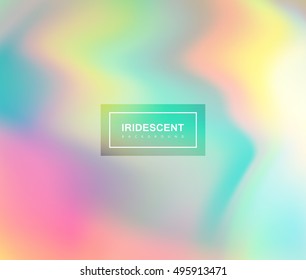  Vector illustration of iridescent rainbow fluids. Holographic neon effect. Applicable for flyer, banner, poster, brochure, cover. Spectrum colors