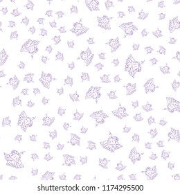 Vector illustration with iris in vintage engraving style. Seamless Pattern