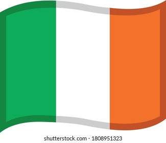 Ilustración vectorial de la bandera irlandesa