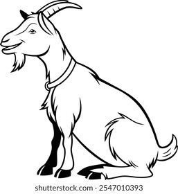 Ilustração vetorial de Irish Goat isolada sobre fundo branco