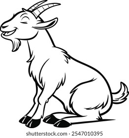 Ilustração vetorial de Irish Goat isolada sobre fundo branco