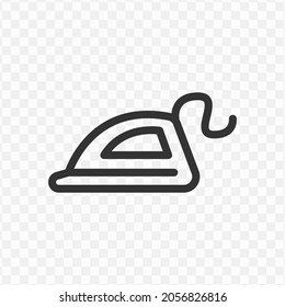 Vector illustration of iron icon in dark color and transparent background(png).
