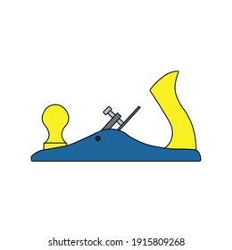 Plano de chaqueta de hierro de ilustración vectorial con mangos de haya aislados en fondo blanco. Herramienta de mano.