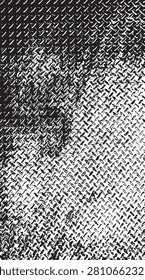 Vector illustration of the iron plate texture of old or corroded diamond patterns
