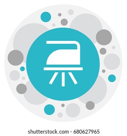 Vector Illustration Of Iron Symbol On Pressboard Icon. Premium Quality Isolated Flatiron Element In Trendy Flat Style.