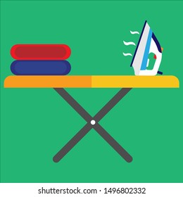 Vector illustration of ironing board