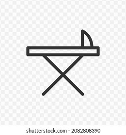 Ilustración vectorial del icono de tabla de planchar en color oscuro y fondo transparente (png).