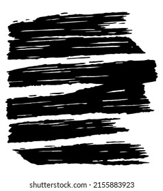 Vector illustration of irregular brush strokes.