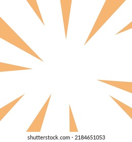 vector illustration of irregular orange centered sharp line template.