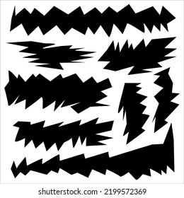ILLUSTRATION VECTORIELLE AVEC FORME ZIGZAG IRRÉGULIÈRE ADAPTÉE AUX ACCESSOIRES SUPPLÉMENTAIRES DES MÉDIAS SOCIAUX ET DES BANNIÈRES, POSTERS