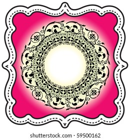a vector illustration of Islamic Art design with colorful background