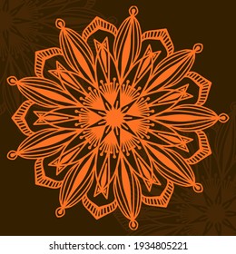 Vector illustration for islamic design concept ramadan kareem or eid mubarak invitation or card background greeting with mandala arabic pattern.