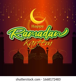 VECTOR ILLUSTRATION FOR ISLAMIC FESTIVAL "RAMADAN KAREEM".