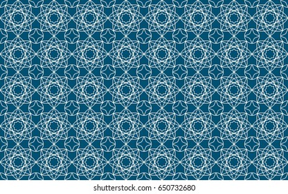 Vector illustration of islamic holy holiday Ramadan seamless pattern with arabian ornament