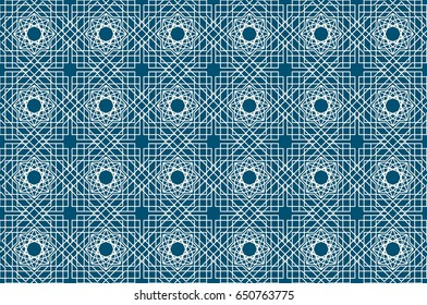 Vector illustration of islamic holy holiday Ramadan seamless pattern with arabian ornament