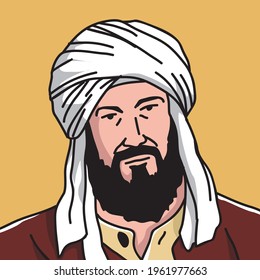 Vector Illustration Of Islamic Jurisprudence Scholars And Islamic Law Asy Shafi